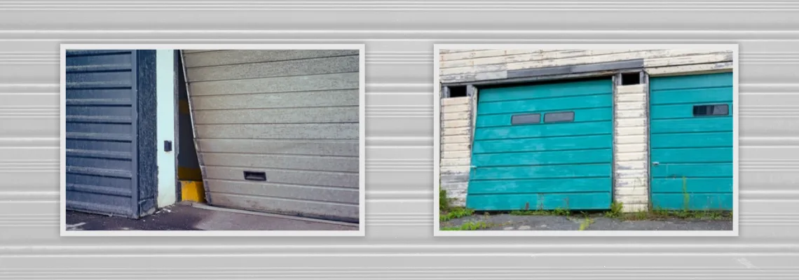 Crooked Aluminum Garage Door Repair in Oshawa, Ontario
