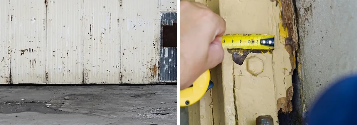 Lift Master Rusty Garage Doors in Oshawa, Ontario